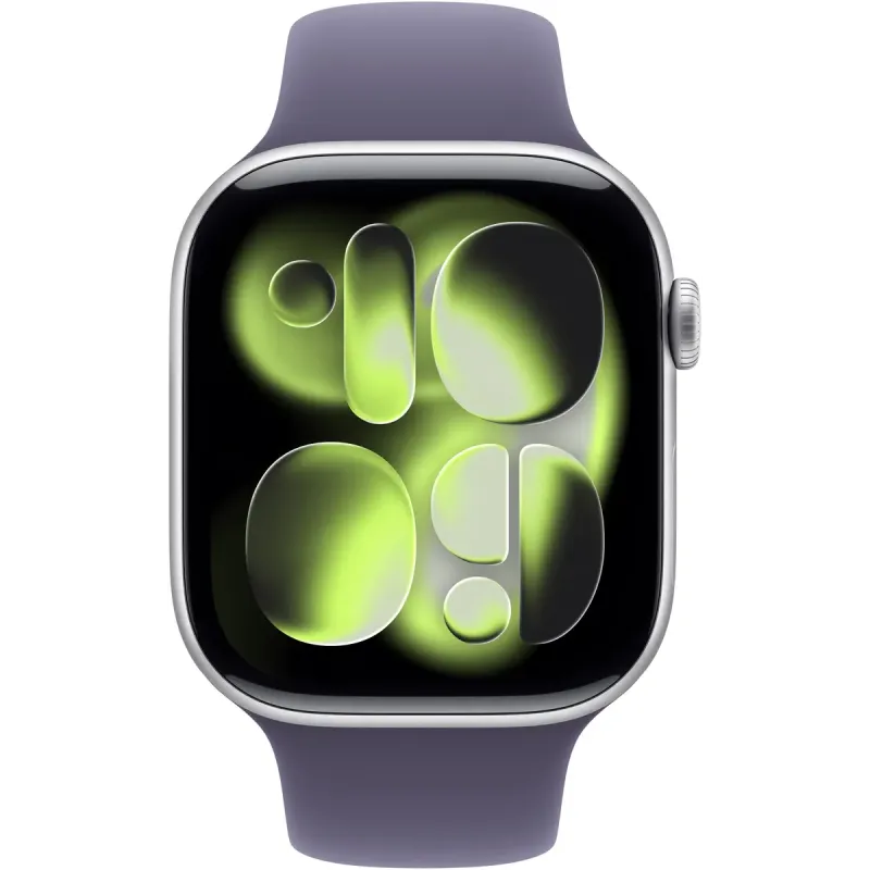 Смарт часы Apple Watch Series 11 GPS 46mm Silver Alu. Case w. Purple Fog S. Band - M/L (MEVA4RK/A)