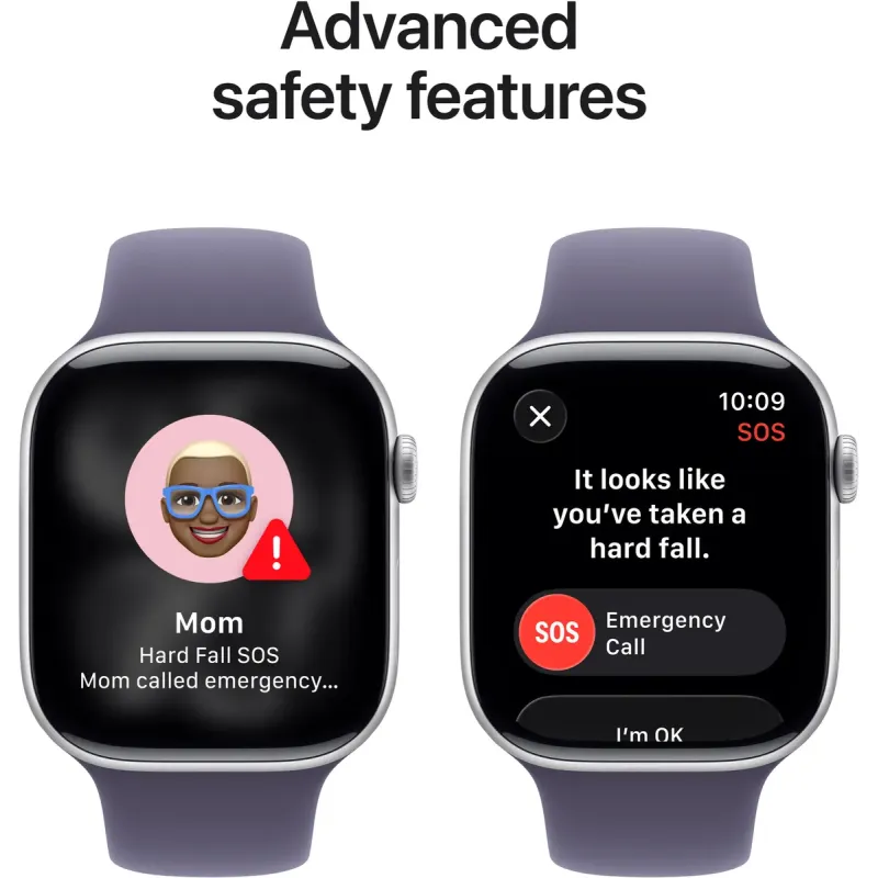 Смарт часы Apple Watch Series 11 GPS 46mm Silver Alu. Case w. Purple Fog S. Band - M/L (MEVA4RK/A)