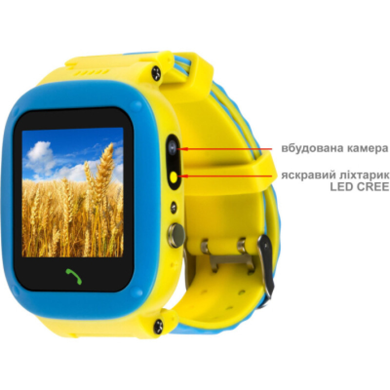 Смарт часы AmiGo GO004 Splashproof Camera+LED Blue