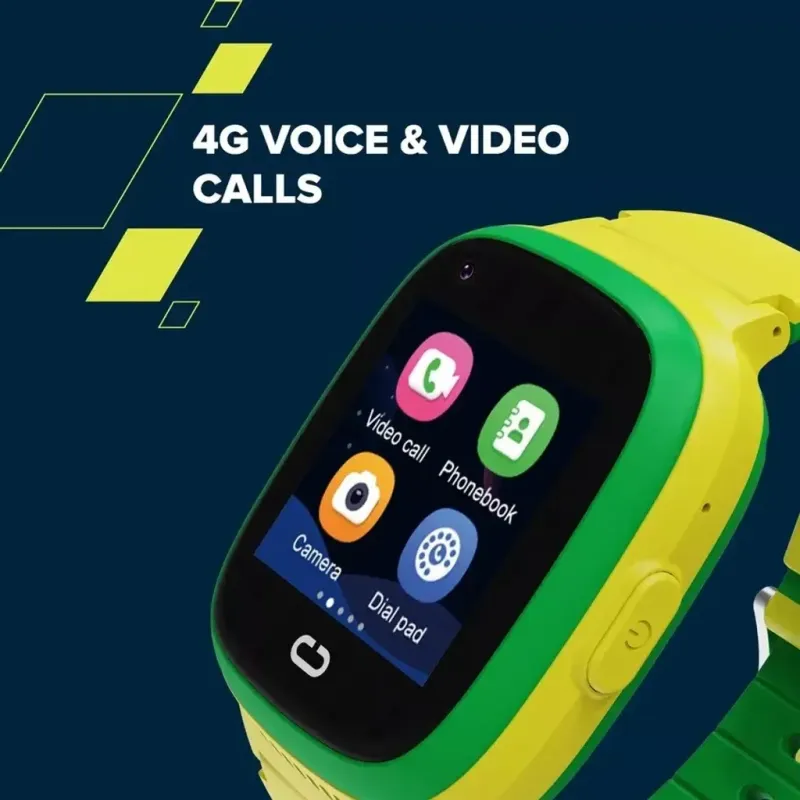 Смарт часы Canyon Sunny KW-48 Video 4G GPS Games Music Yellow/Green (CNE-KW48YG)