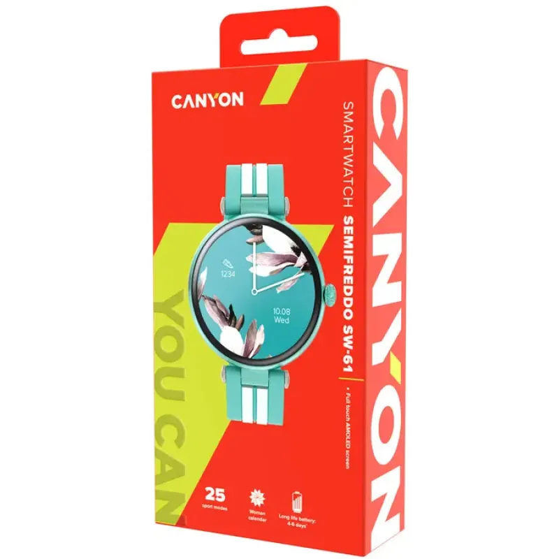 Смарт годинник Canyon Semifreddo SW-61 Mint (CNS-SW61BL)