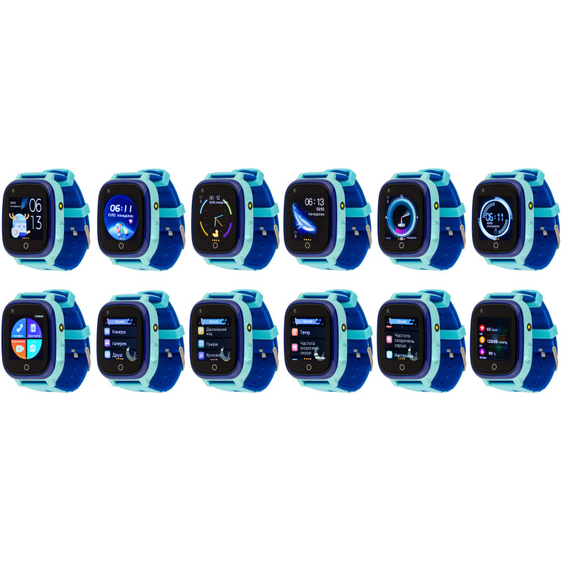 Смарт часы AmiGo GO005 4G WIFI Thermometer Blue