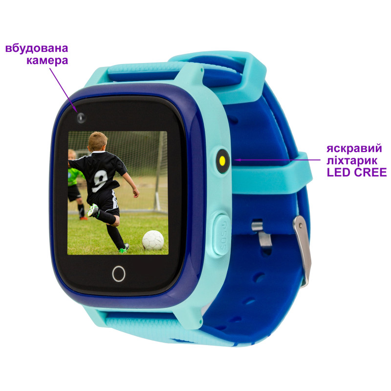 Смарт часы AmiGo GO005 4G WIFI Thermometer Blue