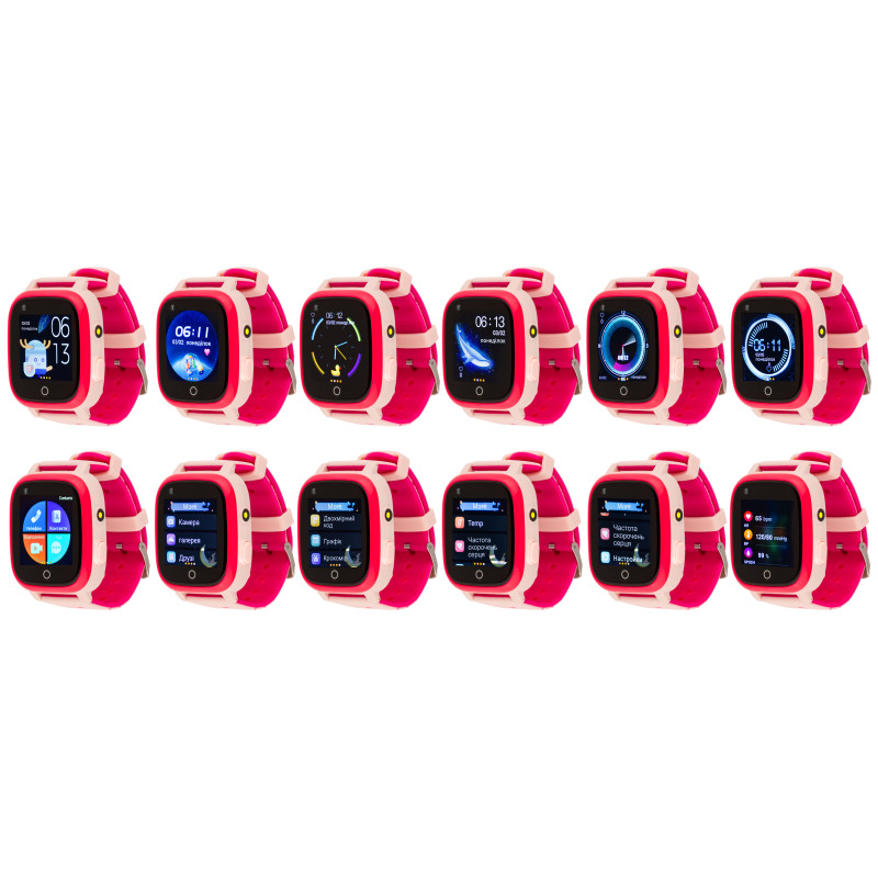 Смарт часы AmiGo GO005 4G WIFI Thermometer Pink