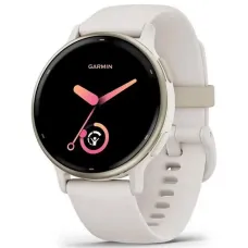 Смарт часы Garmin vivoactive 5 Cream Gold Aluminum Bezel with Ivory Case and Silicone Band (010-02862-11/5B)