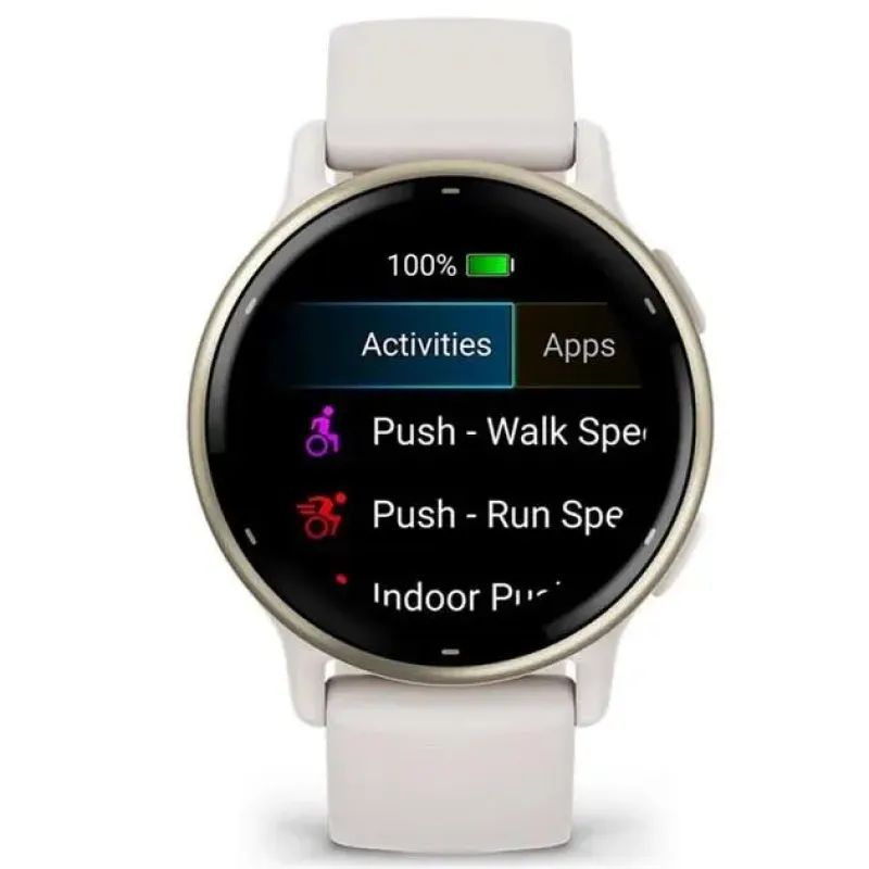 Смарт часы Garmin vivoactive 5 Cream Gold Aluminum Bezel with Ivory Case and Silicone Band (010-02862-11/5B)