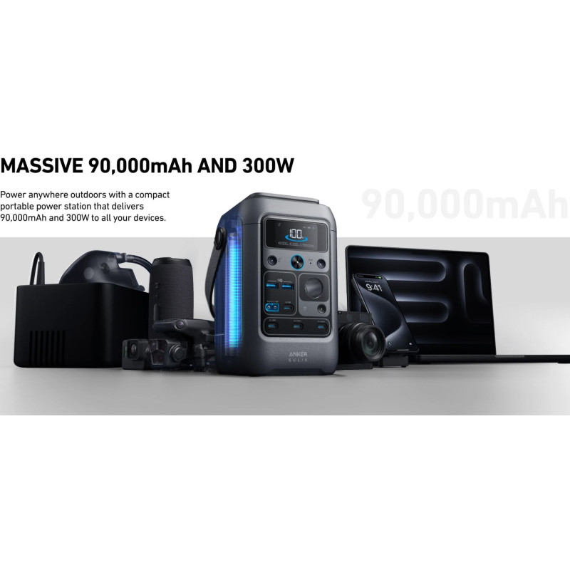 Зарядна станція Anker Solix C300 DC (A17260Z1, A1728311)