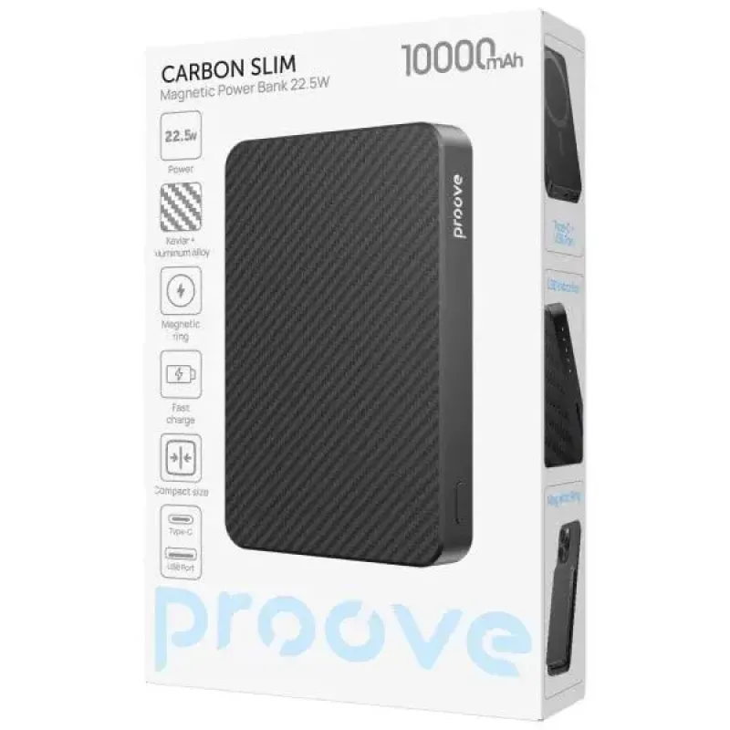 Портативний зарядний пристрій (павербанк) Proove 10000mAh 22.5W Black (PBCS22110001)