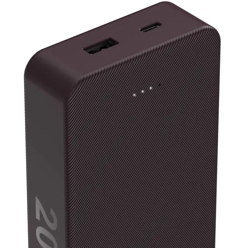 Портативное зарядное устройство (павербанк) Hama 20000mAh 15W Plum (00201715)