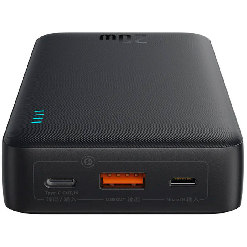 Портативний зарядний пристрій (павербанк) Baseus Airpow 20000mAh 20W Black (P10022804113-00)