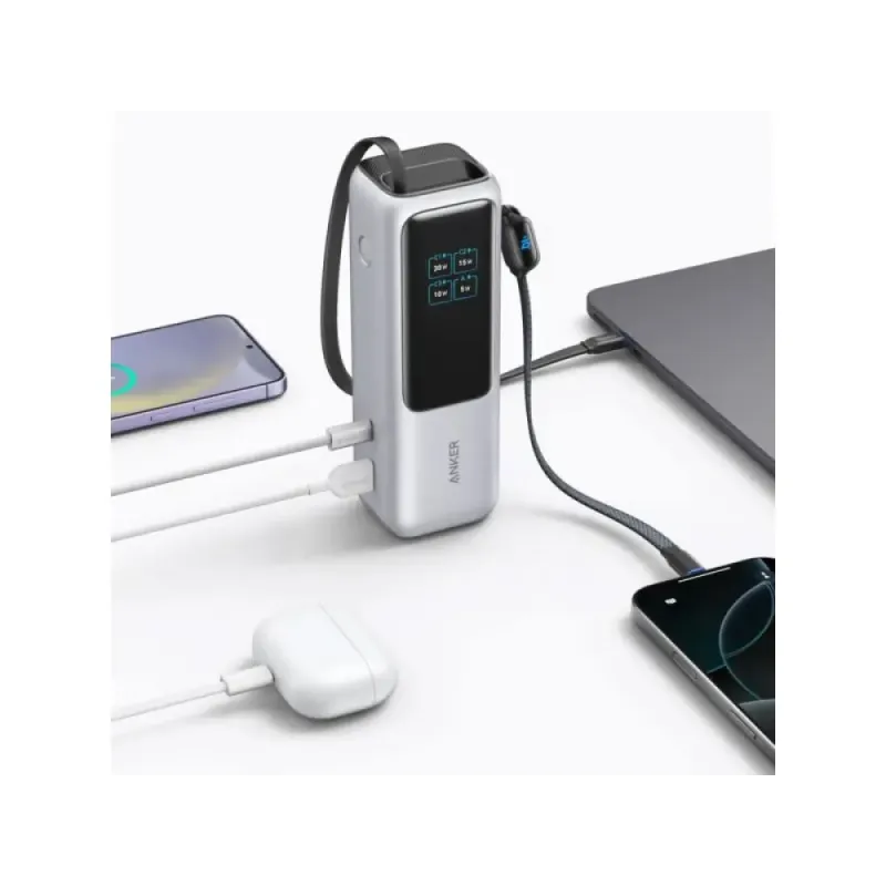 Портативний зарядний пристрій (павербанк) Anker ZOLO Power Bank 25000mAh 165W Silver (A1695H41)