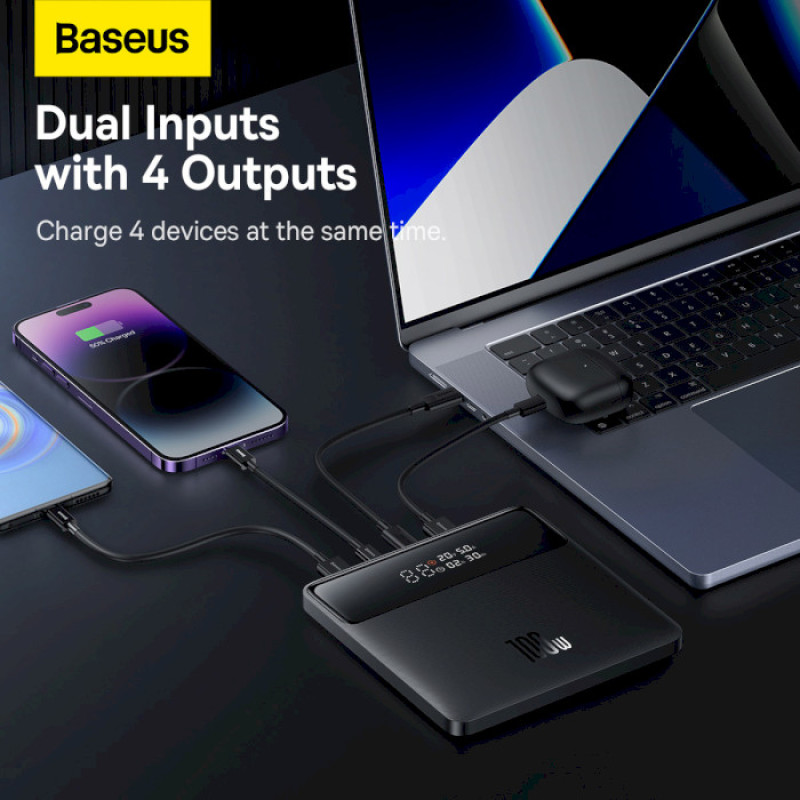 Портативний зарядний пристрій (павербанк) Baseus Blade 20000mAh 100W HD Edition Black (PPBL000301)