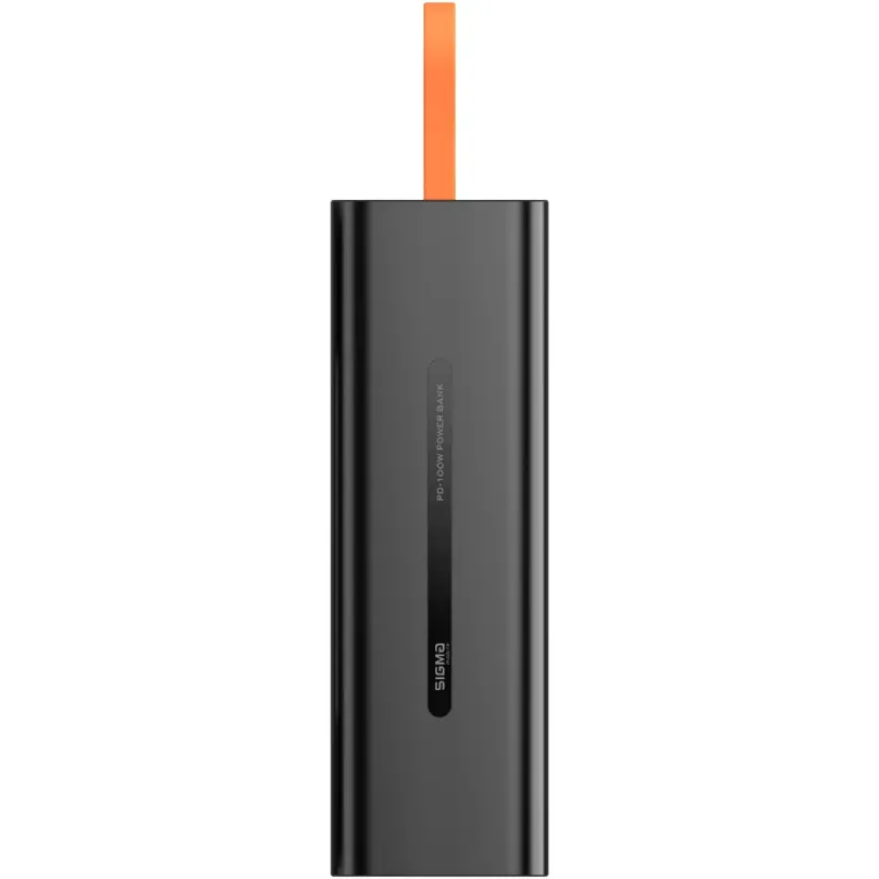 Портативное зарядное устройство (павербанк) Sigma X-power SI20A9QLX 20000mAh, PD/100W, LED, flashlight, cable 100w, black (4827798877814)