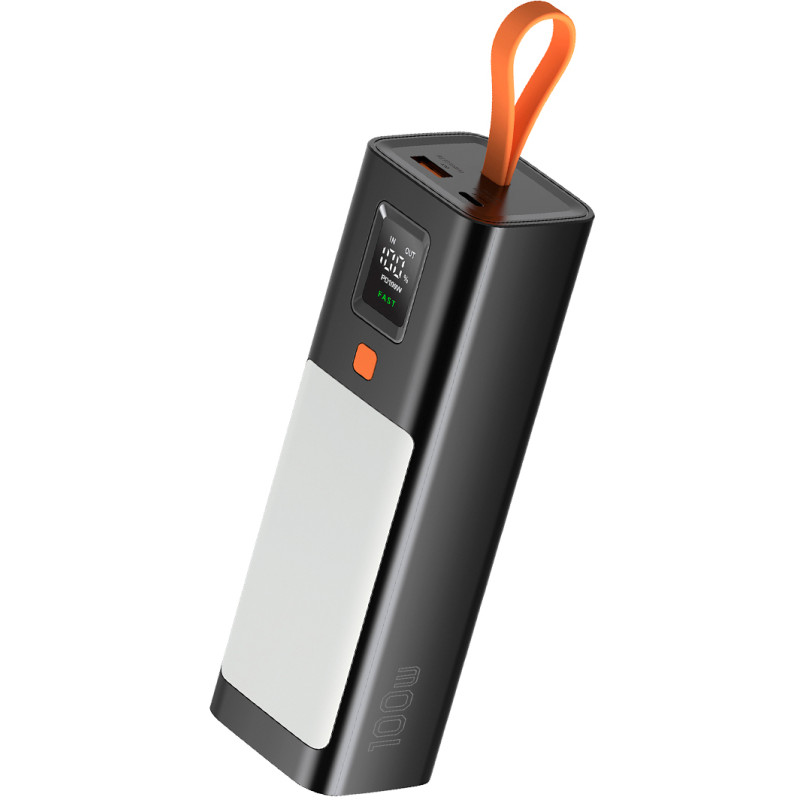 Портативний зарядний пристрій (павербанк) Sigma X-power SI20A9QLX 20000mAh, PD/100W, LED, flashlight, cable 100w, black (4827798877814)
