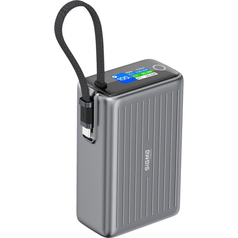 Портативний зарядний пристрій (павербанк) Sigma mobile X-power SI25A5QLX 25000mAh, 100W (4827798848715)