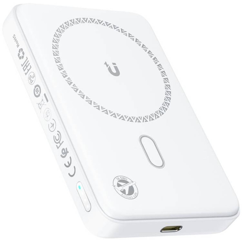 Портативний зарядний пристрій (павербанк) Acefast M26 Magnetic Wireless 10000mAh 20W PD QC3.0 Qi 15W White (6974316285212)