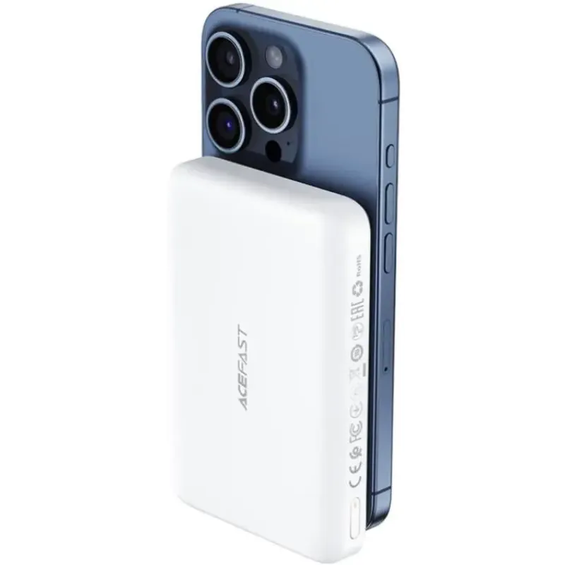 Портативное зарядное устройство (павербанк) Acefast M26 Magnetic Wireless 10000mAh 20W PD QC3.0 Qi 15W White (6974316285212)