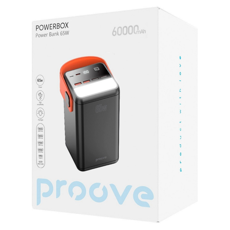 Proove 60000mAh Powerbox 65W Black (PBPB65412201)