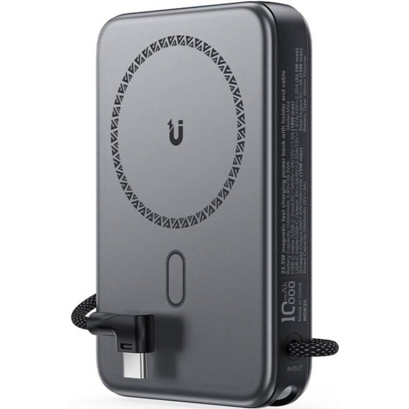 Портативний зарядний пристрій (павербанк) Acefast M24 10000 mAh grey (6974316284871)