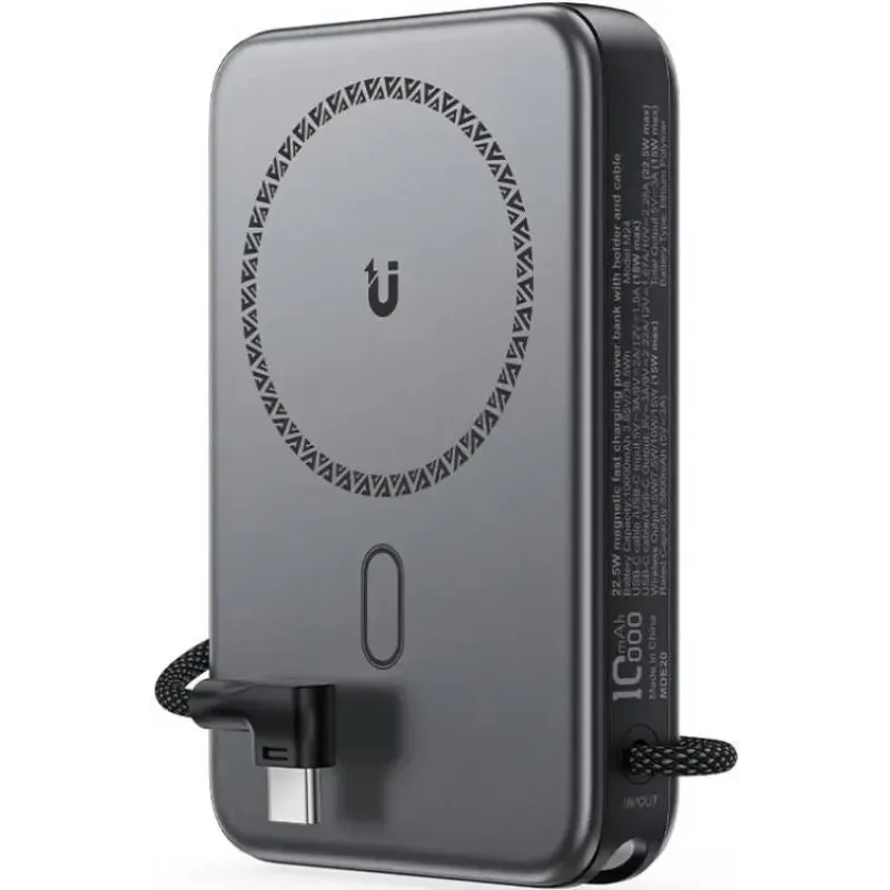Портативное зарядное устройство (павербанк) Acefast M24 10000 mAh grey (6974316284871)