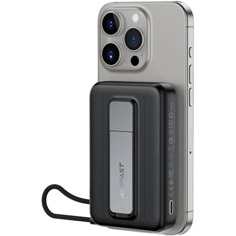 Портативний зарядний пристрій (павербанк) Acefast M24 10000 mAh grey (6974316284871)