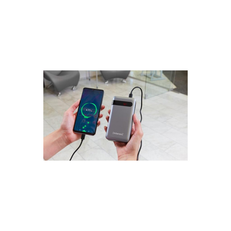 Портативний зарядний пристрій (павербанк) Intenso PD10000 10000mAh Black (7332330, 4034303026814, PB930388)