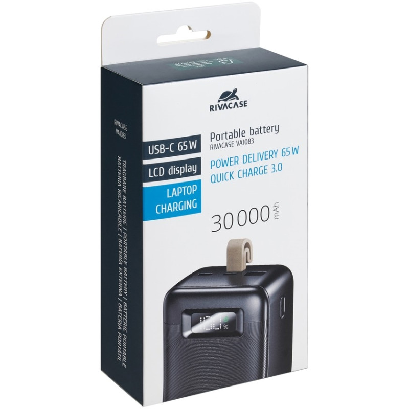 Портативное зарядное устройство (павербанк) RIVACASE RIVAPOWER VA1083 (Black)