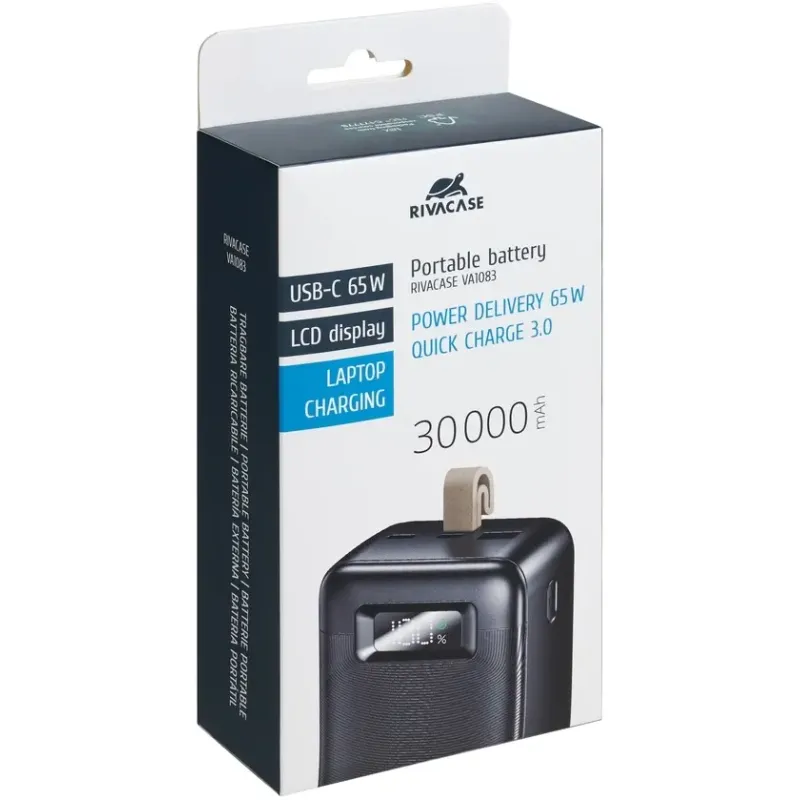 Портативное зарядное устройство (павербанк) RIVACASE RIVAPOWER VA1083 (Black)