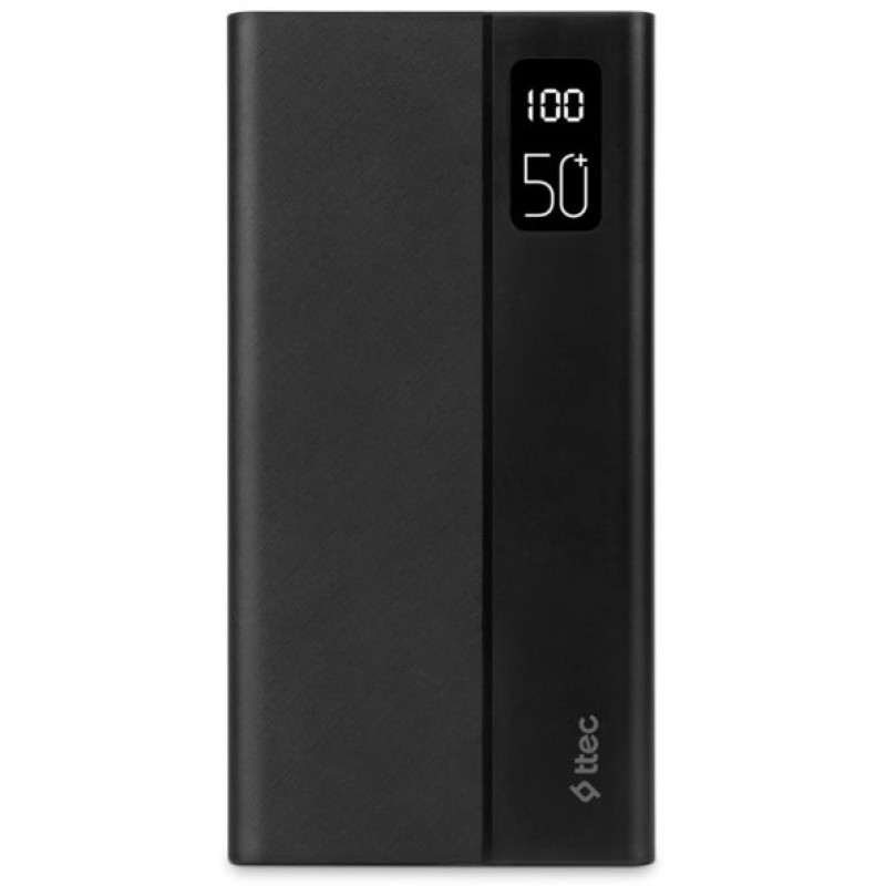 Портативное зарядное устройство (павербанк) TTEC ReCharger Mega LCD 50000mAh Black (2BB197S)