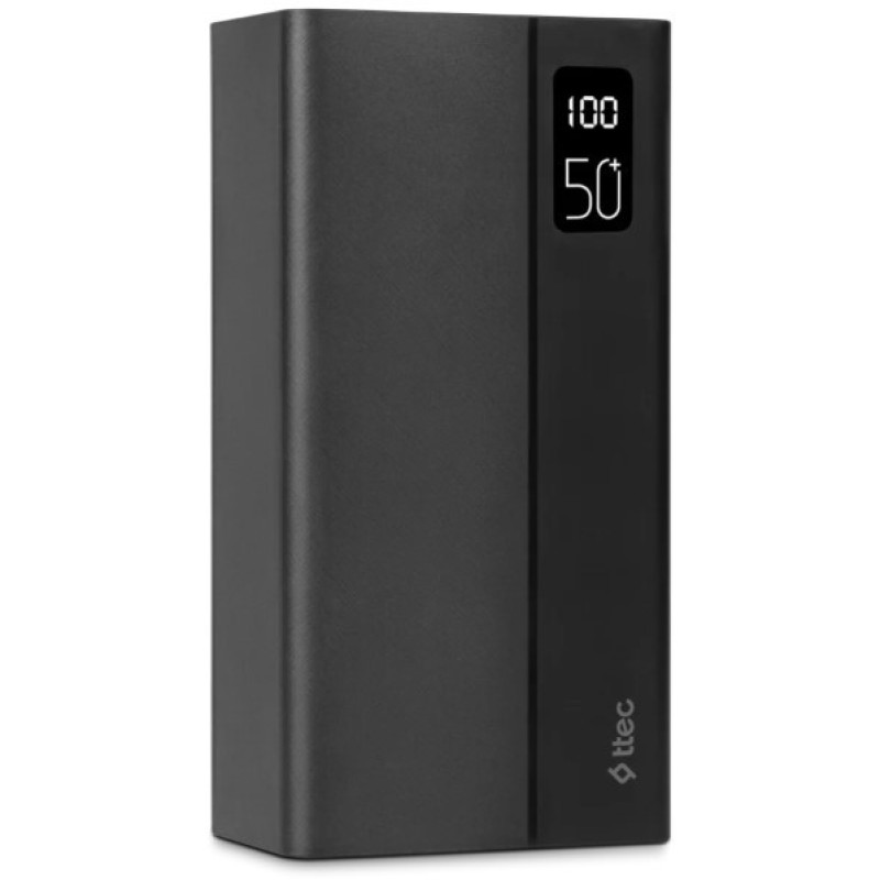 Портативное зарядное устройство (павербанк) TTEC ReCharger Mega LCD 50000mAh Black (2BB197S)