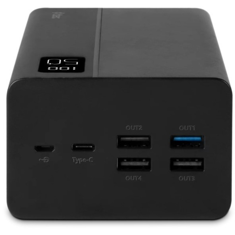 Портативное зарядное устройство (павербанк) TTEC ReCharger Mega LCD 50000mAh Black (2BB197S)