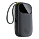 Портативний зарядний пристрій (павербанк) Baseus EnerFill FC31 Qpow 3 Digital Display USB-C + iP 20000mAh 45W Cosmic Black (E0028D00)