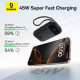 Портативний зарядний пристрій (павербанк) Baseus EnerFill FC31 Qpow 3 Digital Display USB-C + iP 20000mAh 45W Cosmic Black (E0028D00)