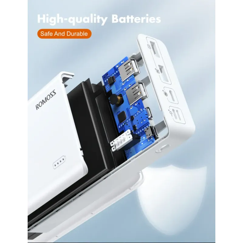 Портативное зарядное устройство (павербанк) Romoss 30000mah Sense8+ White (PHP30-401-02)