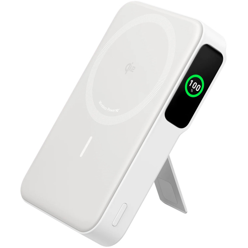 Портативное зарядное устройство (павербанк) Anker MagGo 10000 mAh Qi2 15W + USB-C PD 27W White (A1654G21)