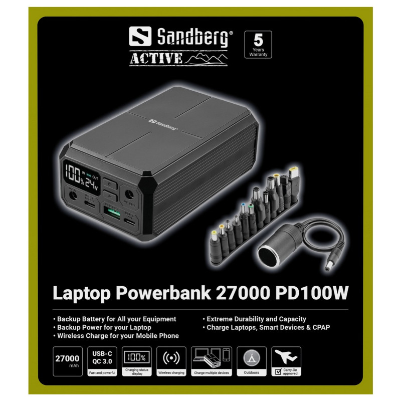 Портативний зарядний пристрій (павербанк) Sandberg 27000mAh (421-13)