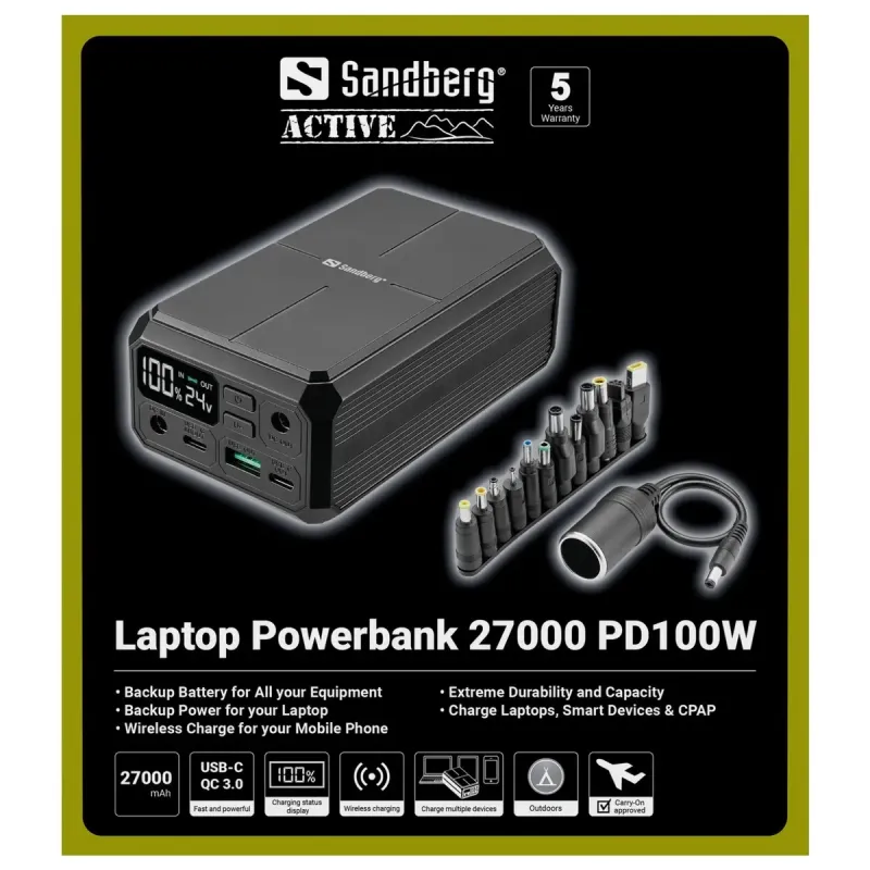 Портативний зарядний пристрій (павербанк) Sandberg 27000mAh (421-13)
