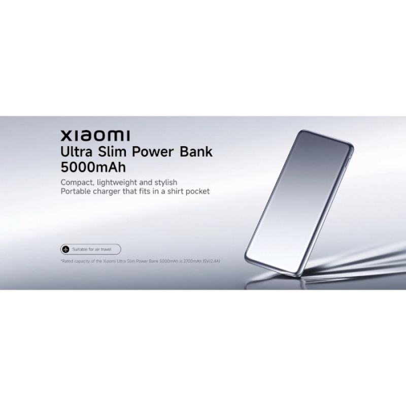 Xiaomi Ultra Slim 5000mAh 20W Gray (BHR9535GL)