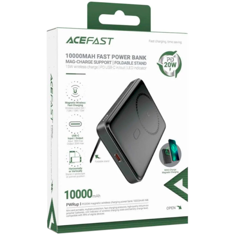 Acefast M6 10000mAh 20W Black (AFM6B) (6974316282600)