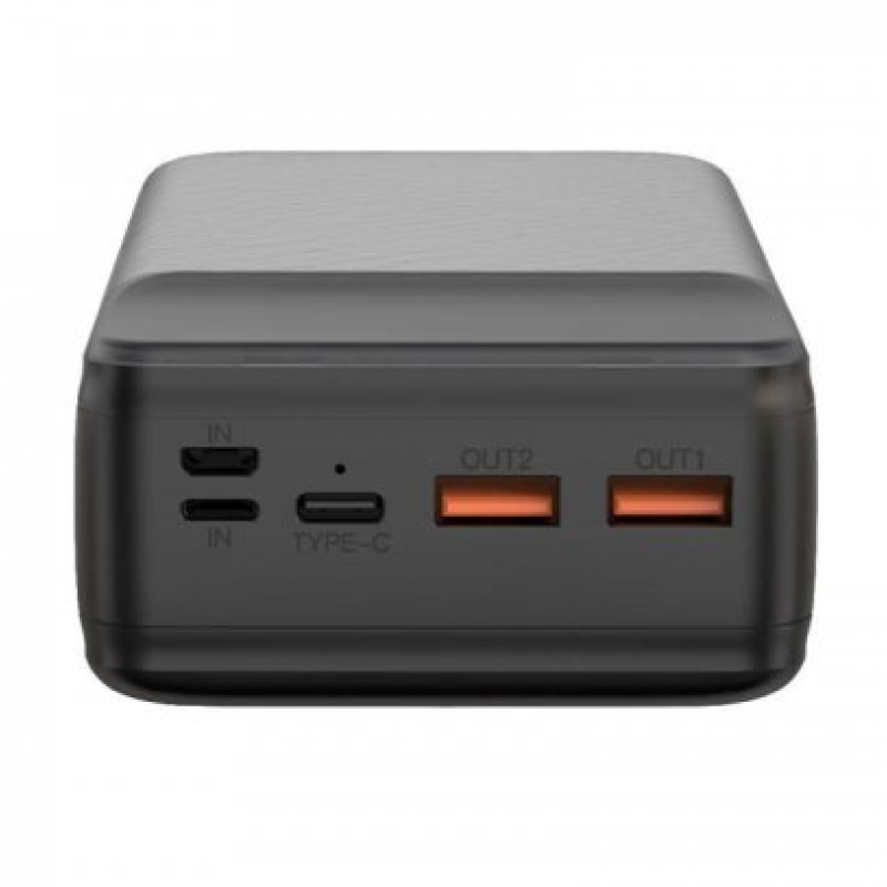 XO Power Bank PR201 2USB+Type-C PD&QC3.0 65W 30000mAh Black