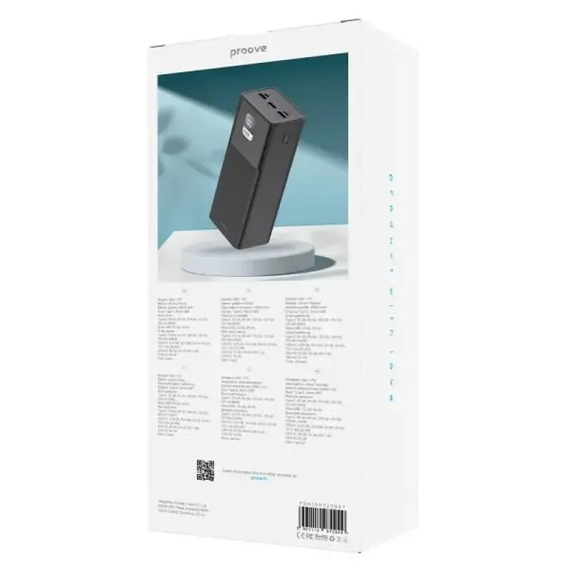 Портативное зарядное устройство (павербанк) Proove Giant 40000mAh 100W Black (PBGI99320001)