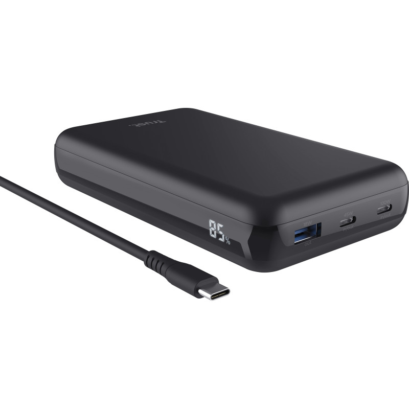 Портативное зарядное устройство (павербанк) Trust Laro 20000mAh 100W Black (25240)