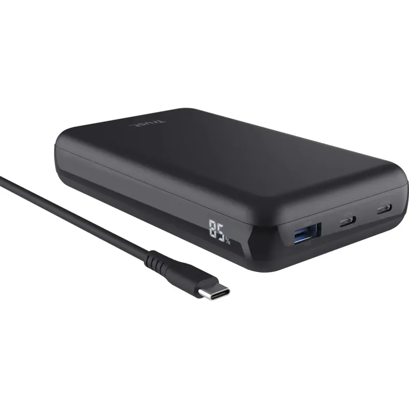 Портативний зарядний пристрій (павербанк) Trust Laro 20000mAh 100W Black (25240)