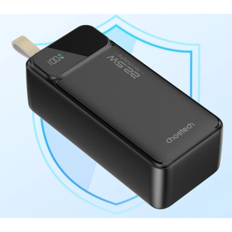 Портативное зарядное устройство (павербанк) Choetech B731 40000mAh 22.5W Black