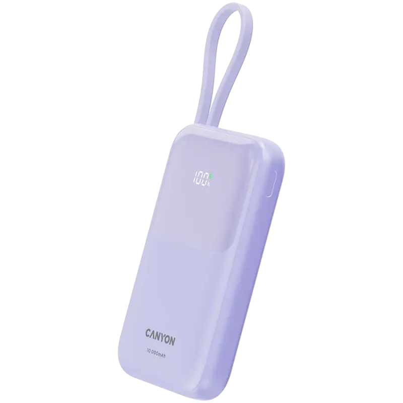 Портативний зарядний пристрій (павербанк) Canyon OnPower 101 10000mAh 22.5W Purple (CNS-CPB101PU)