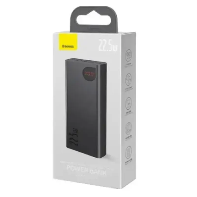 Портативное зарядное устройство (павербанк) Baseus Adaman Metal Digital Display 20000mAh 22.5W 2021 Editon (PPAD000101/PPAD070101/P10021502112-01)