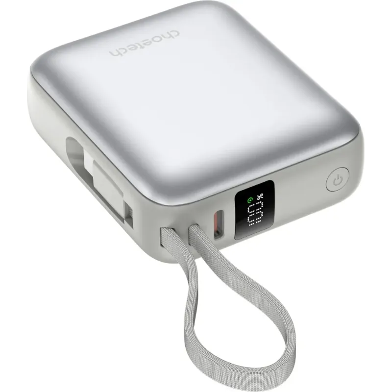 Портативний зарядний пристрій (павербанк) Choetech B832 10000mAh 35W Silver (B832-GY)