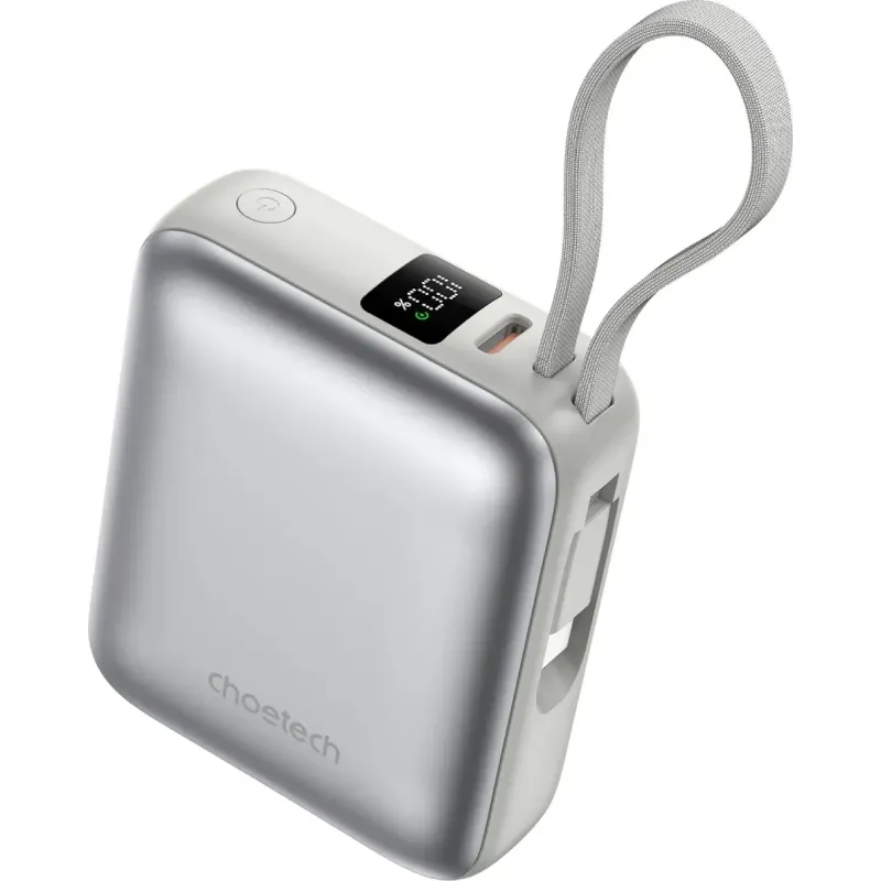Портативний зарядний пристрій (павербанк) Choetech B832 10000mAh 35W Silver (B832-GY)