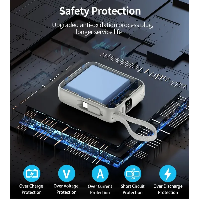 Портативний зарядний пристрій (павербанк) Choetech B832 10000mAh 35W Silver (B832-GY)