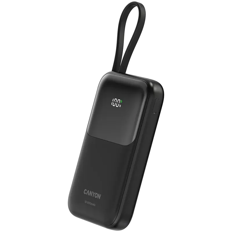 Портативний зарядний пристрій (павербанк) Canyon OnPower 101 10000mAh 22.5W Black (CNS-CPB101BK)